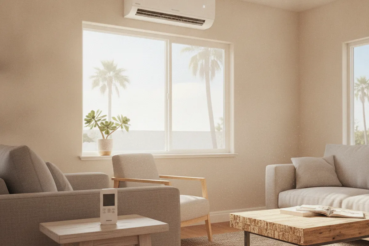 Multiple ductless mini-split indoor wall units installed across different rooms of a San Diego home